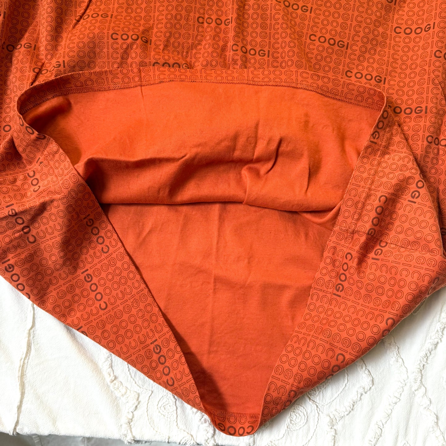 Vintage Coogie Orange Spellout Long Sleeve Shirt