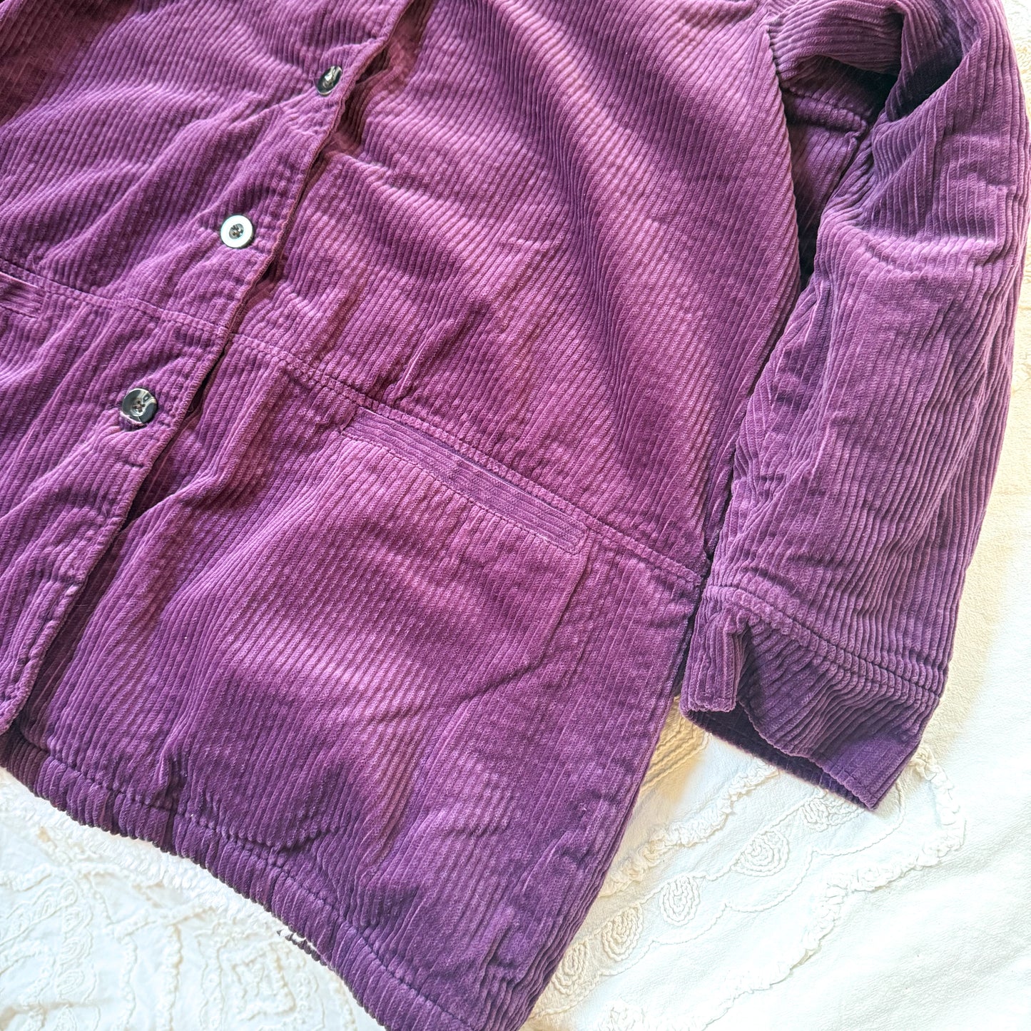 Blair Purple Corduroy w/ Sherpa Barn Coat