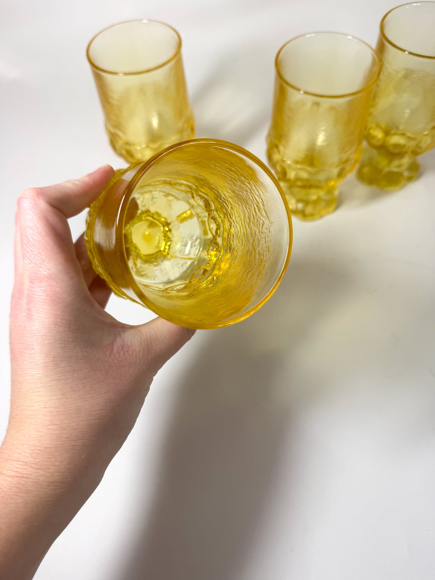 Tiffin Franciscan Madiera Cornsilk Glass Goblets - Set of 4