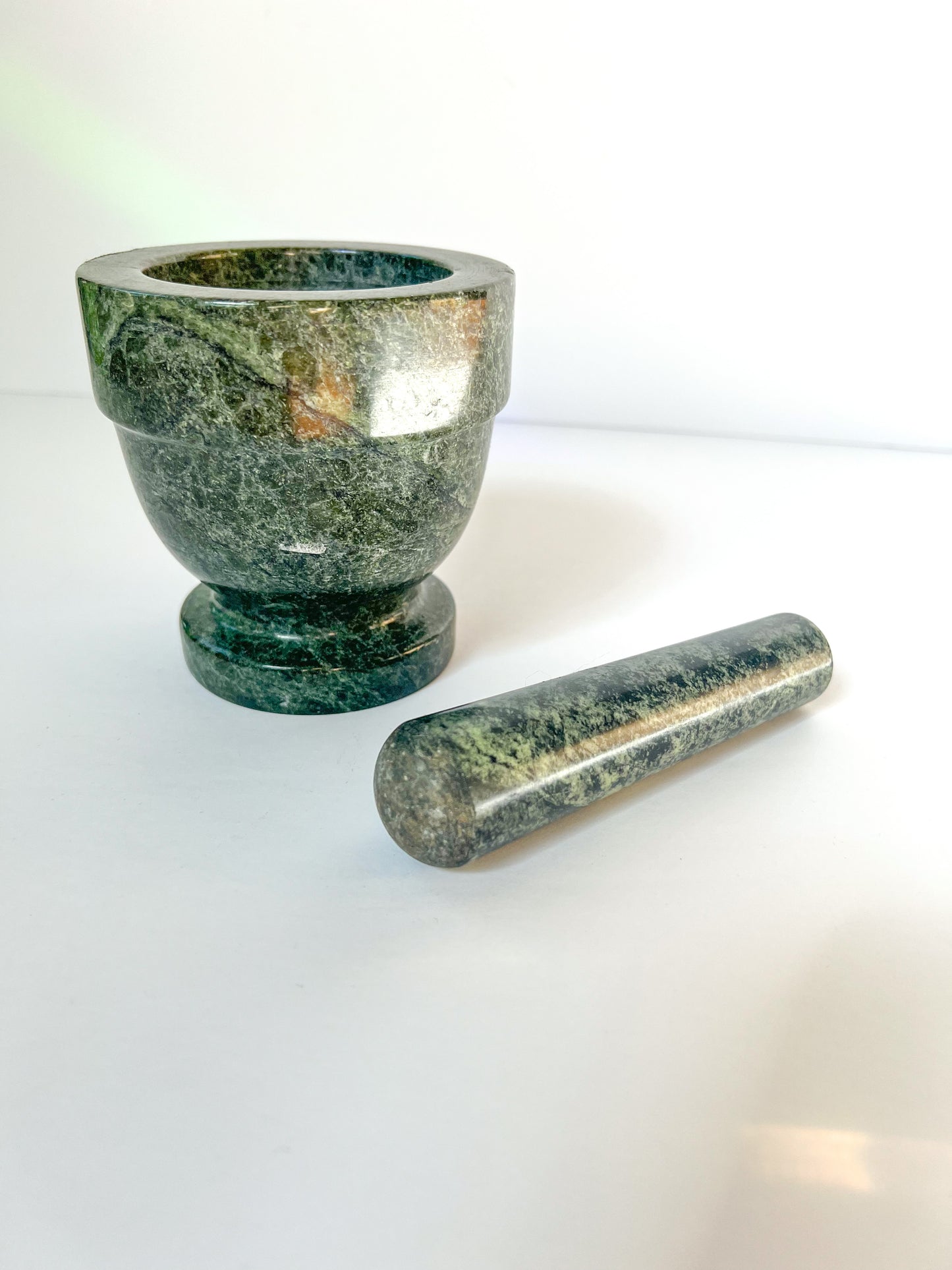 Green Marble Mortar & Pestle