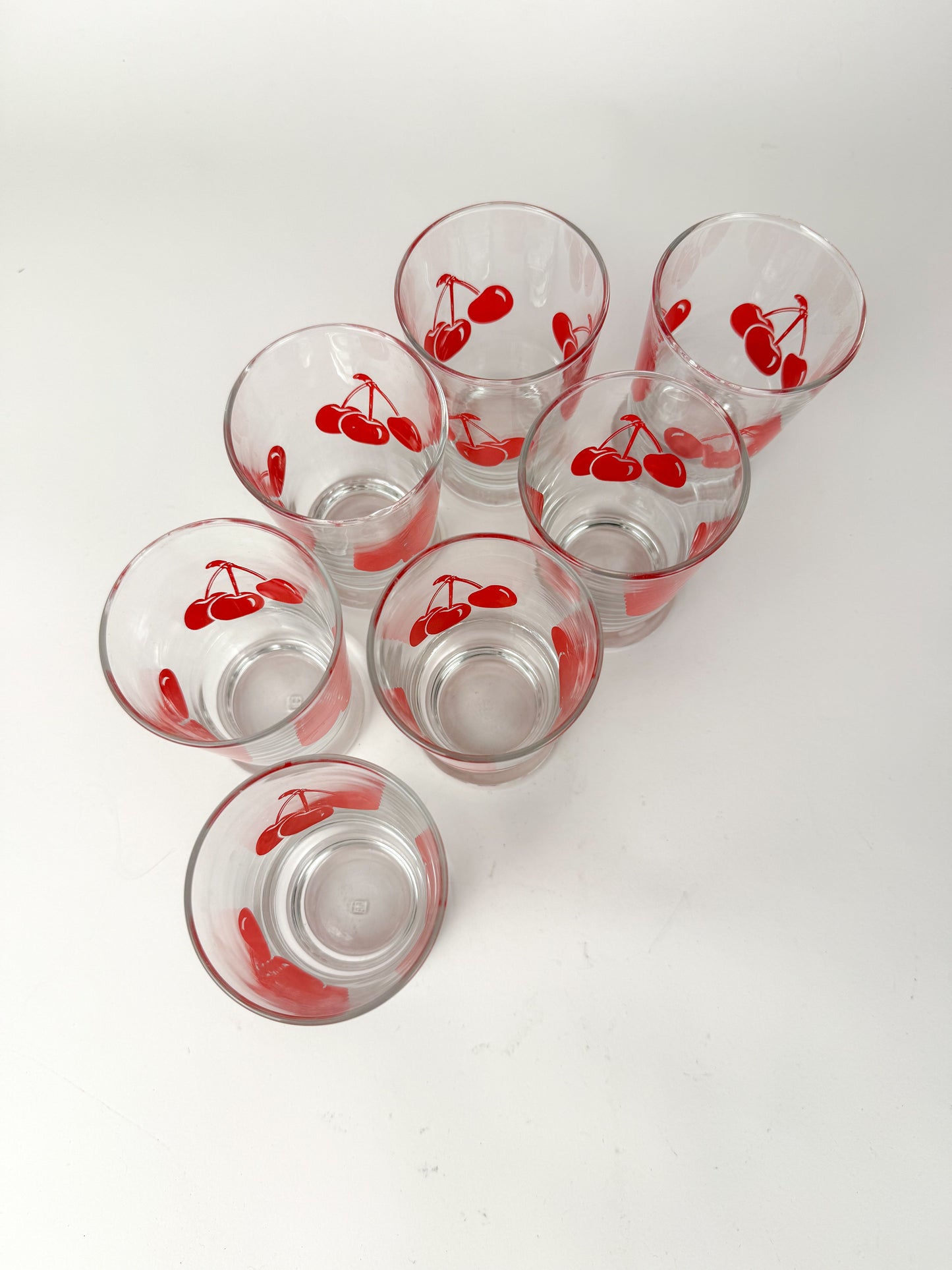 Vintage Libbey Cherry Clusters Juice Glasses - Set of 7