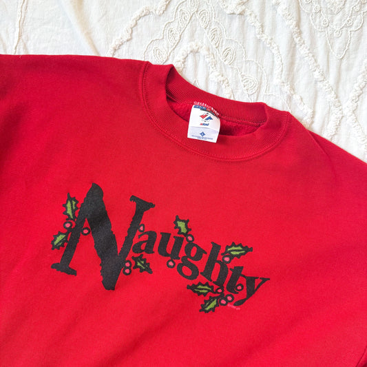1998 Jerzees naughty red pullover sweater