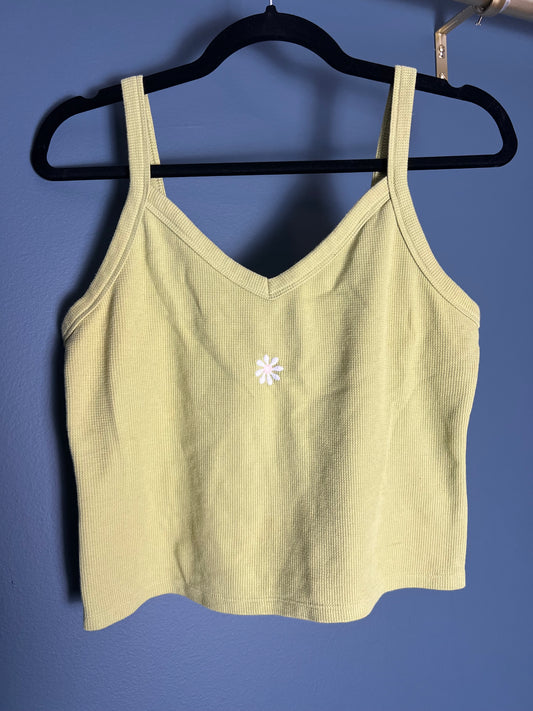SO Green Tank w/ Daisy