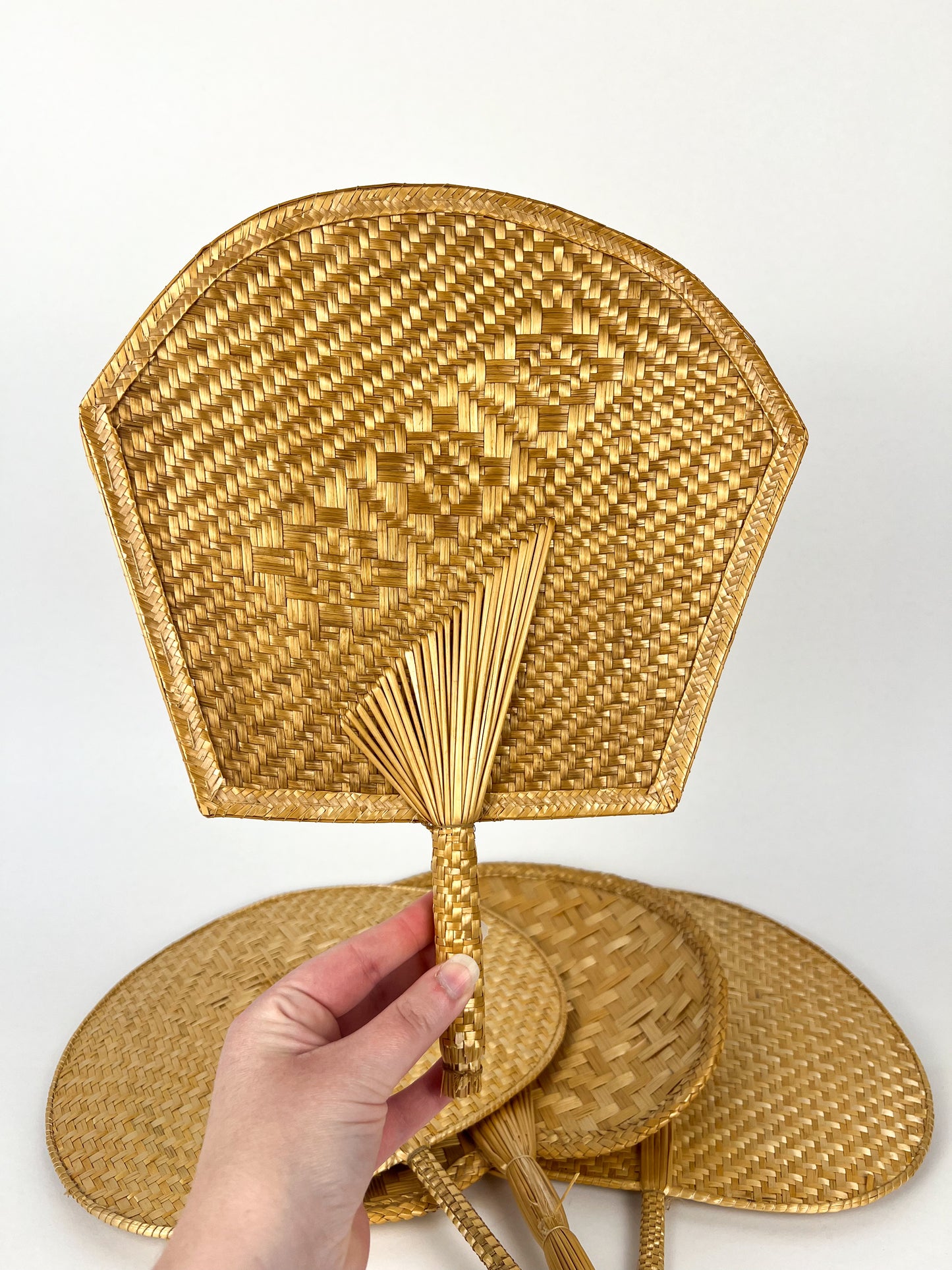 Vintage Woven Hand Fans