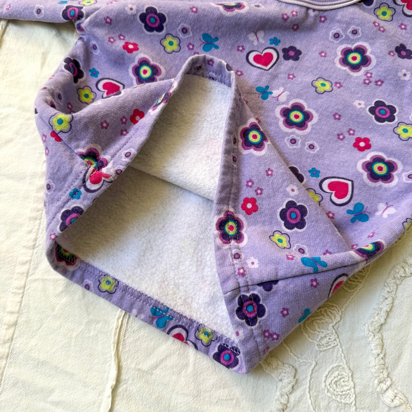 Kid Connection Purple Floral Sweater