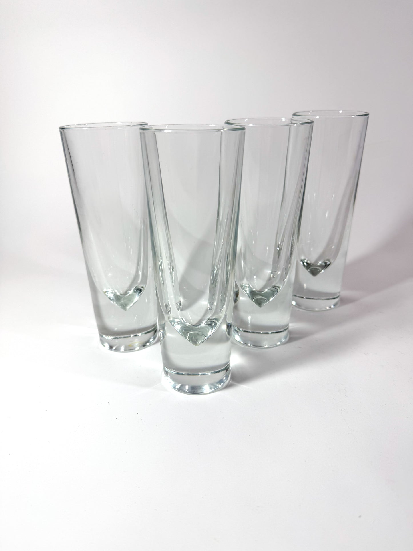 1980s Carlo Moretti Italian Crystal Bullet Brunch Glasses