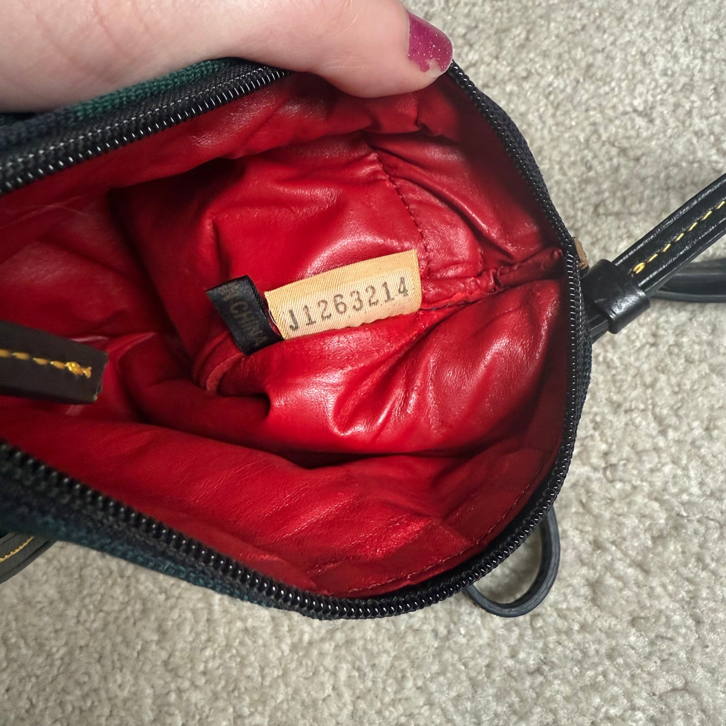 Dooney & Bourke Wool Tartan Tri-Zip Crossbody