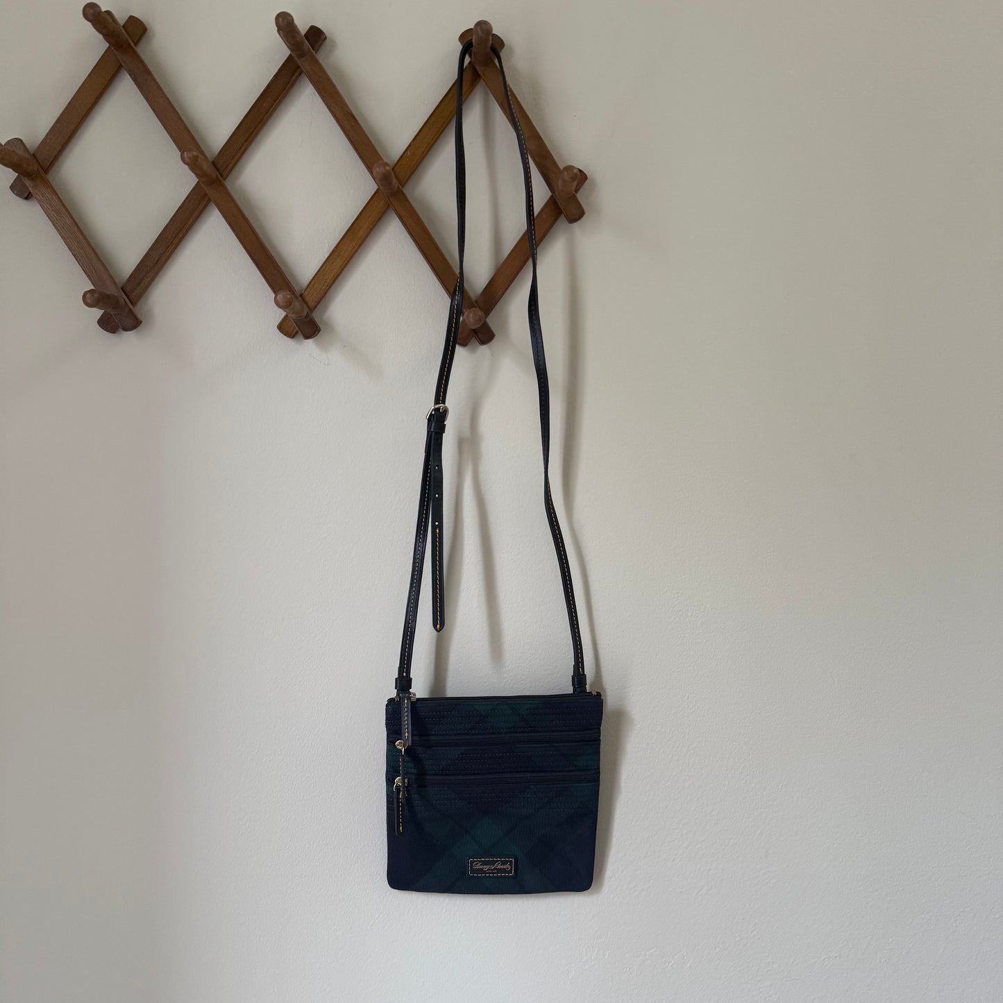 Dooney & Bourke Wool Tartan Tri-Zip Crossbody