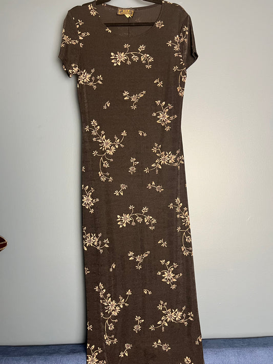Basement Black Bodycon Dress w/ Florals