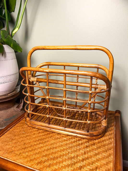 MCM Bamboo and Rattan Magazine Rack