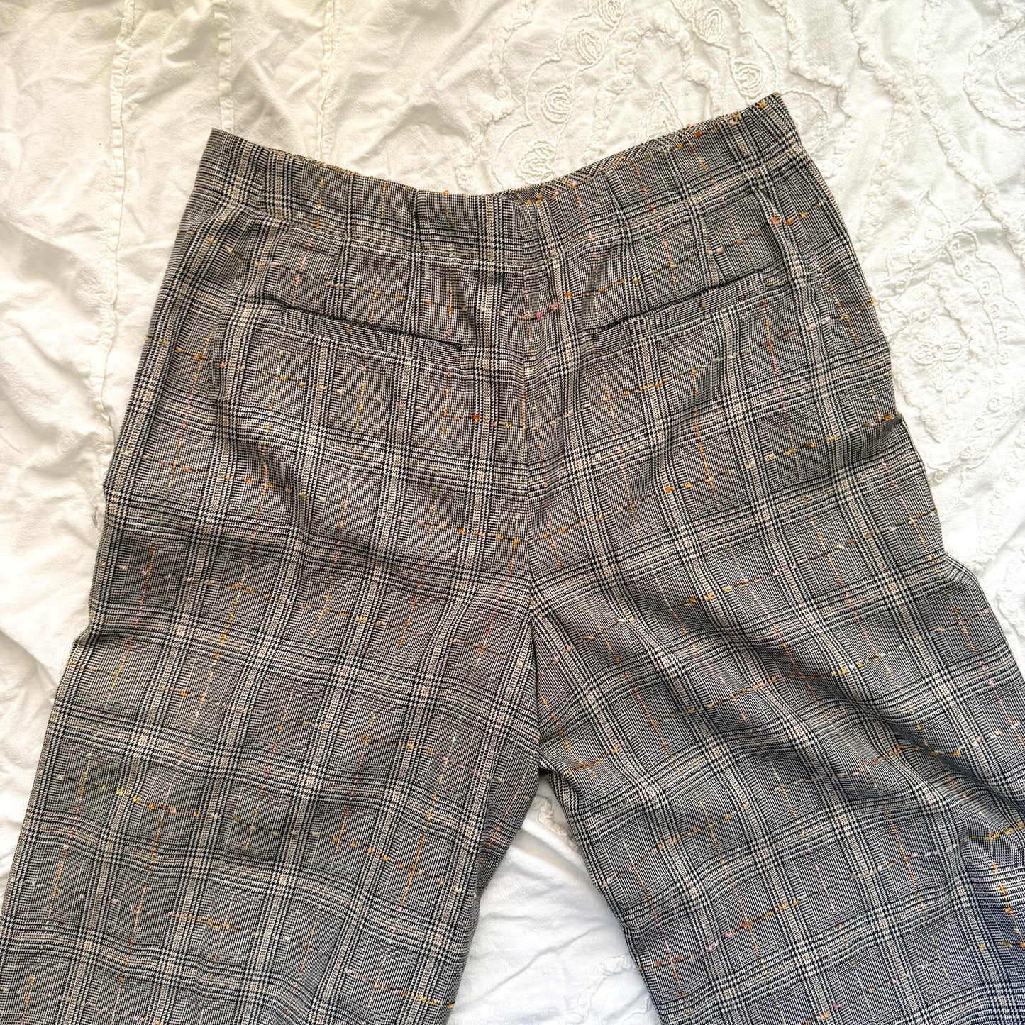 Anthropologie Roma plaid chenille trousers
