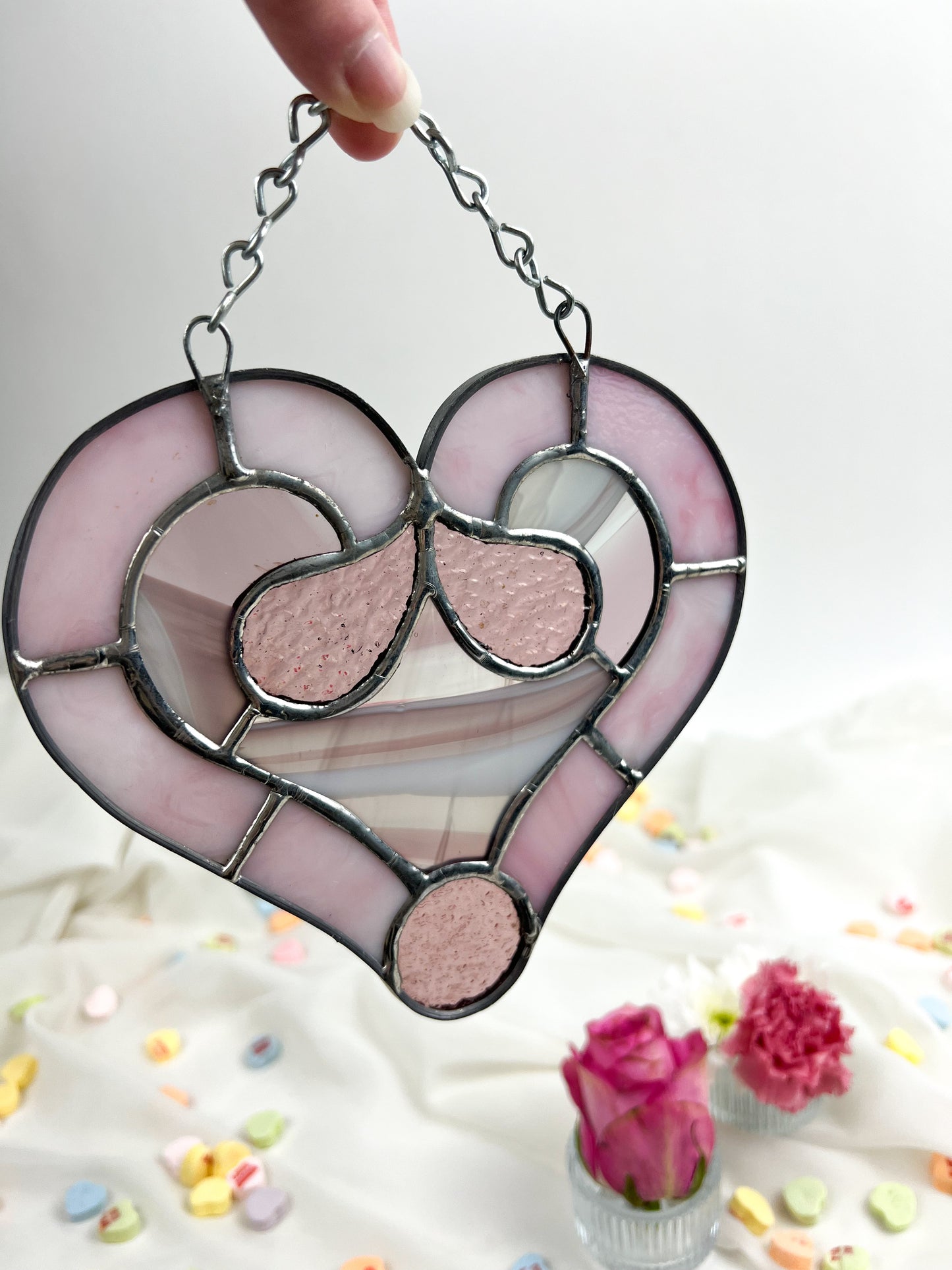 Stained Glass Heart Suncatcher