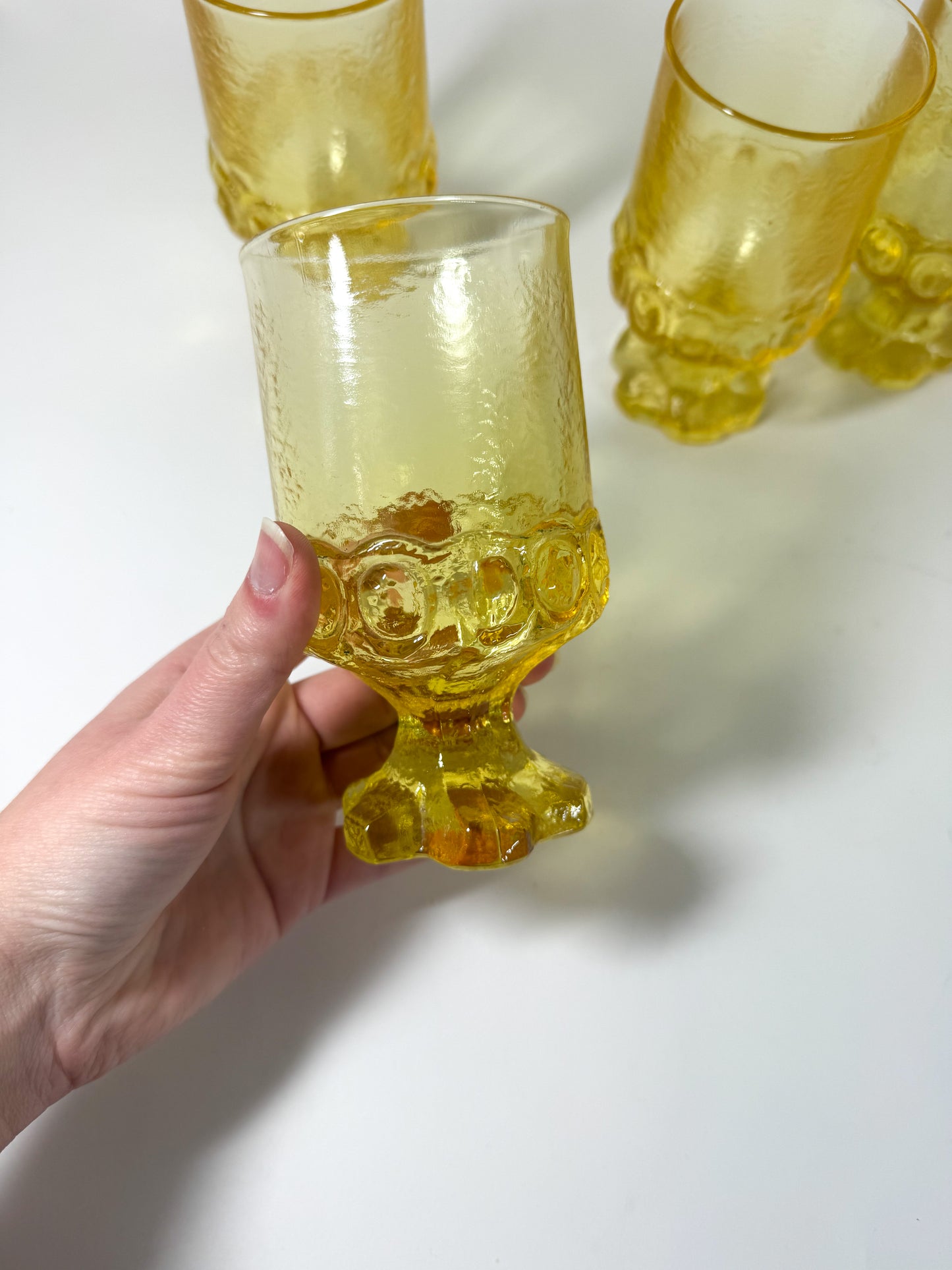 Tiffin Franciscan Madiera Cornsilk Glass Goblets - Set of 4