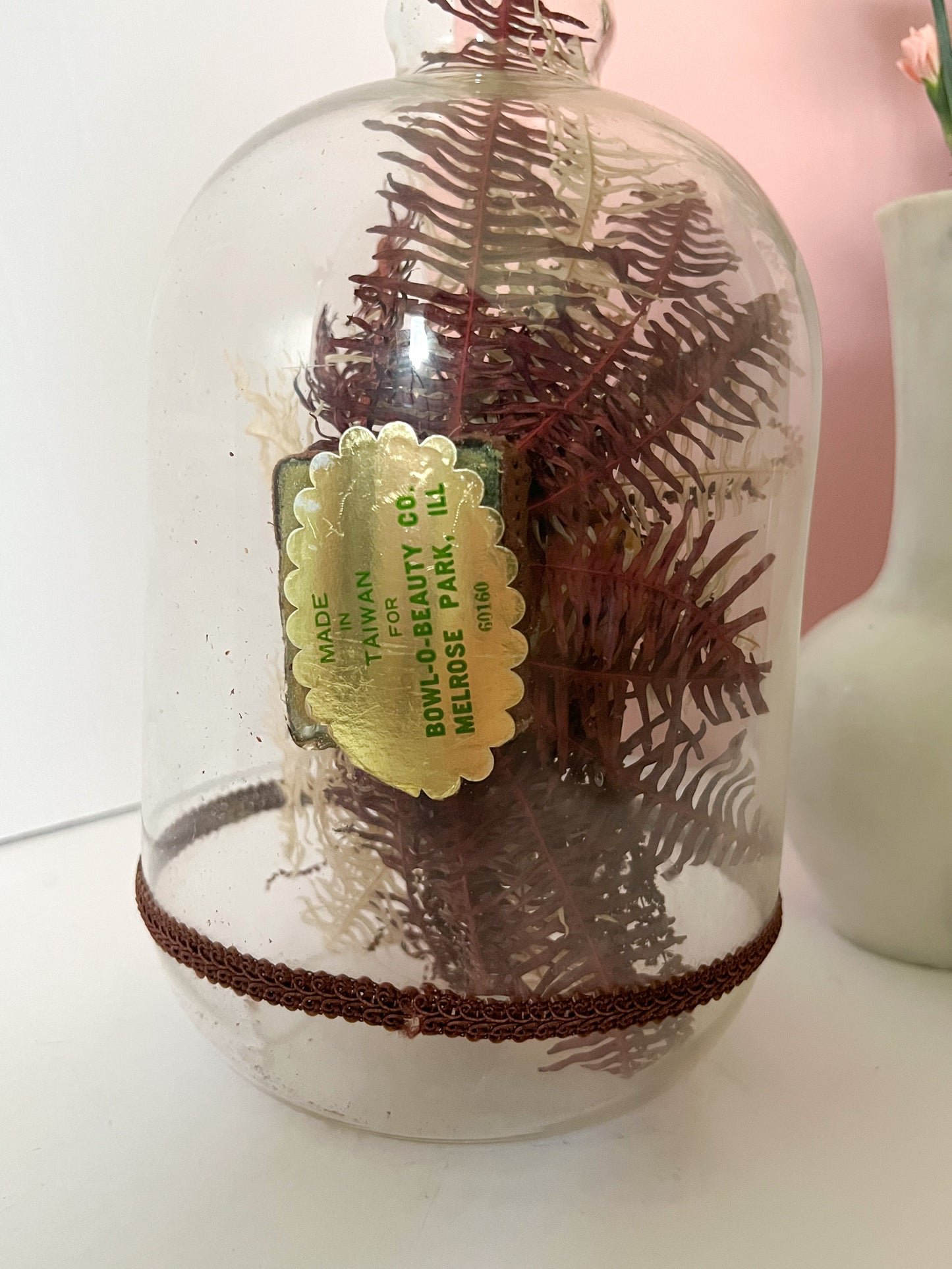 Paper Roses & Dried Florals in Glass Jug