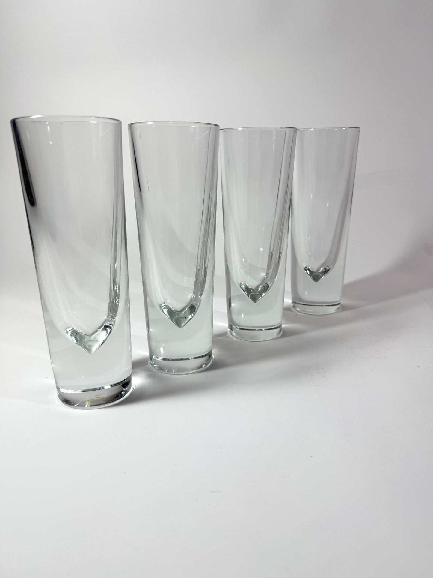 1980s Carlo Moretti Italian Crystal Bullet Brunch Glasses