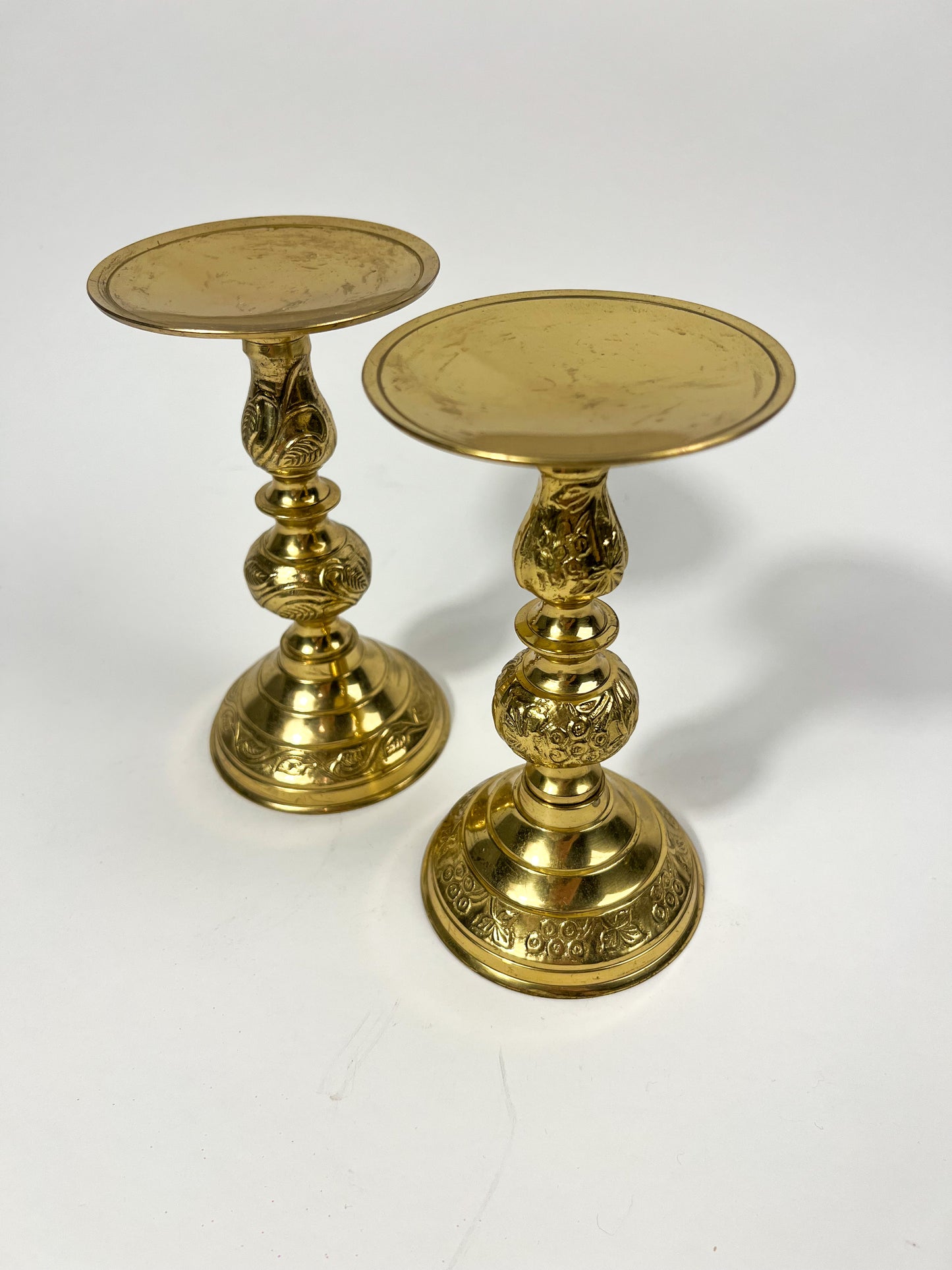 Brass Pillar Candle Holders