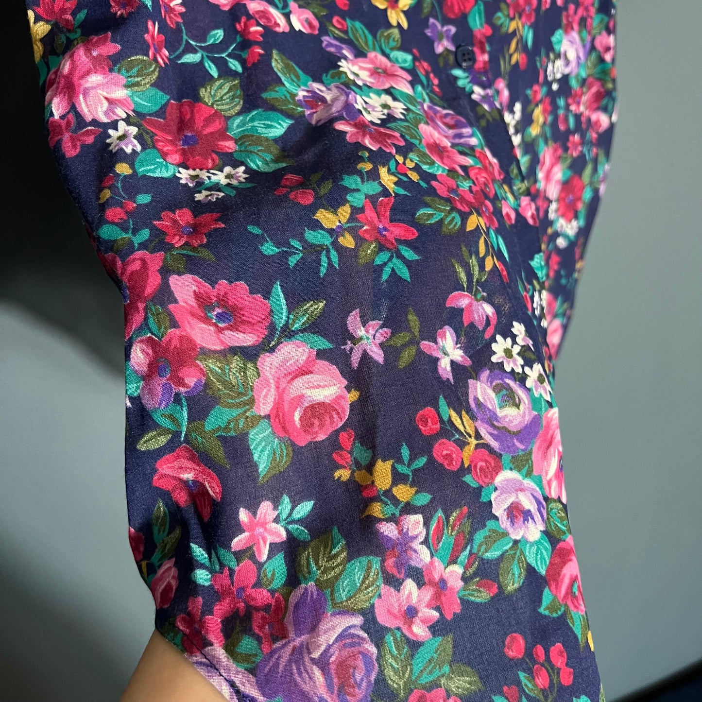 Alfred Dunner Floral Button Down Blouse