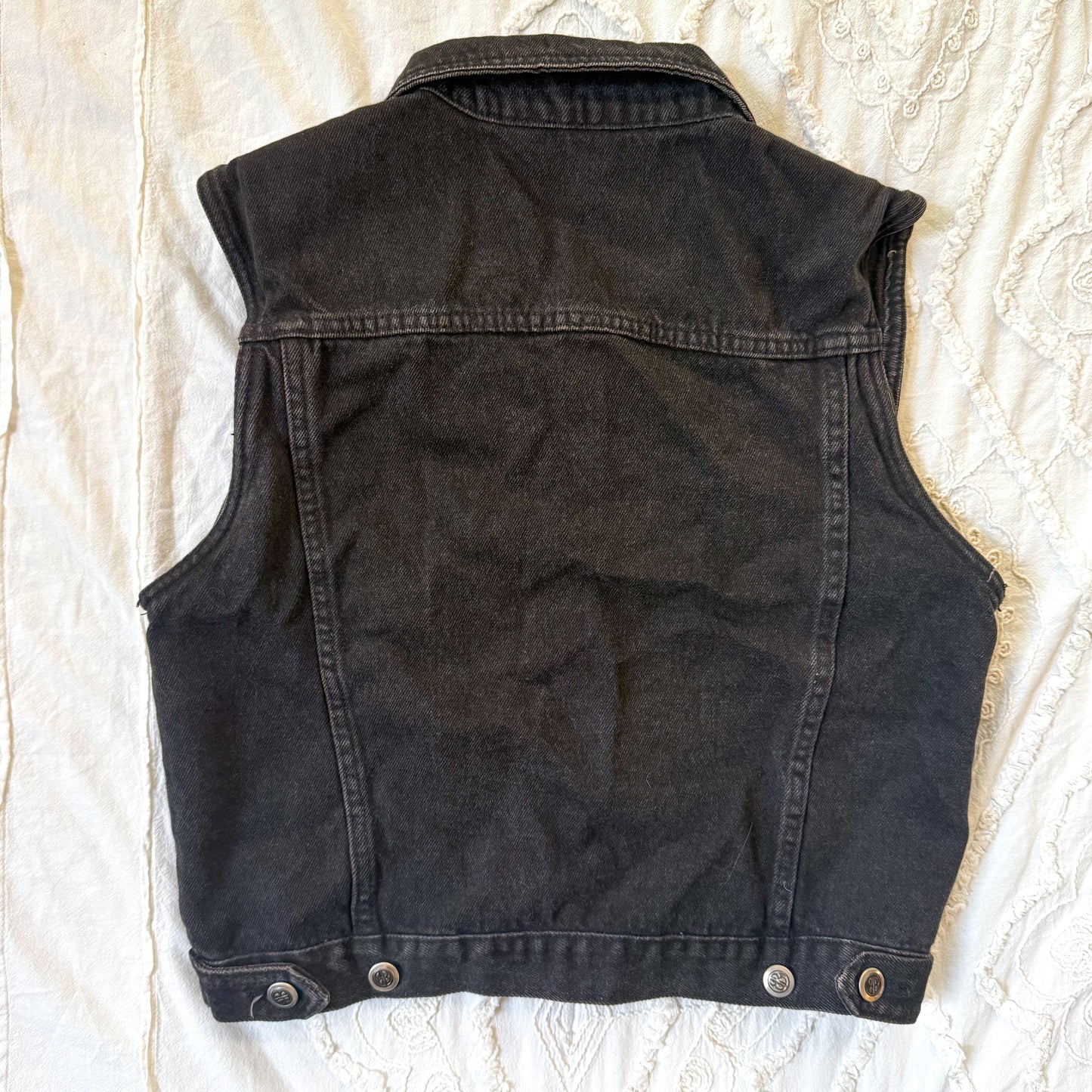 Vintage Bill Blass Black Denim Vest