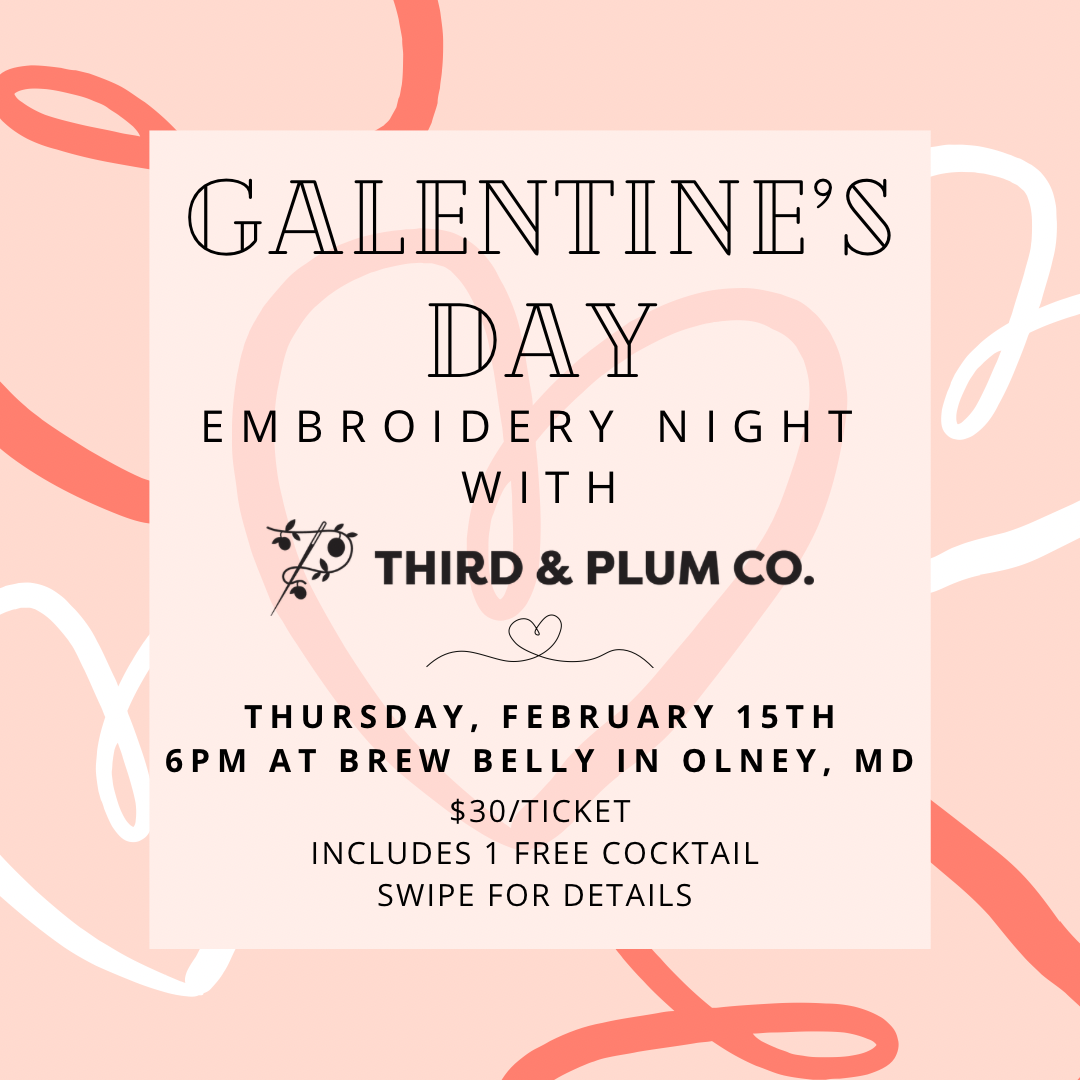 Galentine's Day Embroidery Night