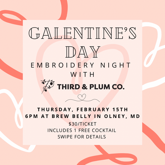 Galentine's Day Embroidery Night