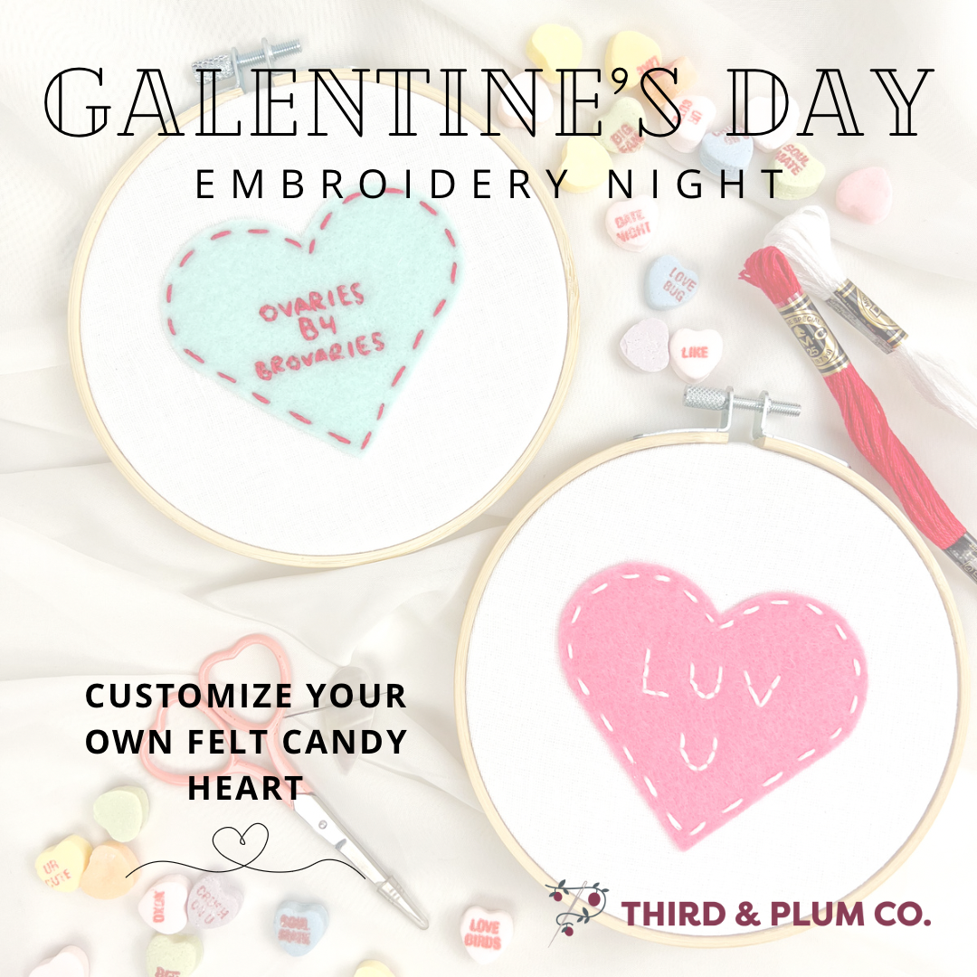 Galentine's Day Embroidery Night