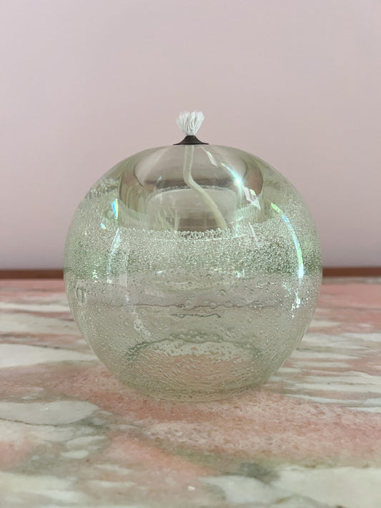 Hand-Blown Glass Oil Lamp