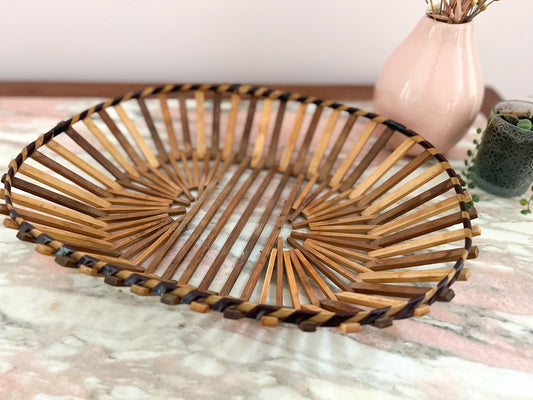 Oval Bamboo Slat Basket